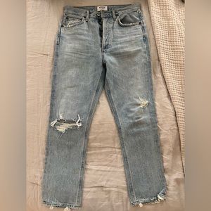 Agolde Riley high rise straight ankle crop 26